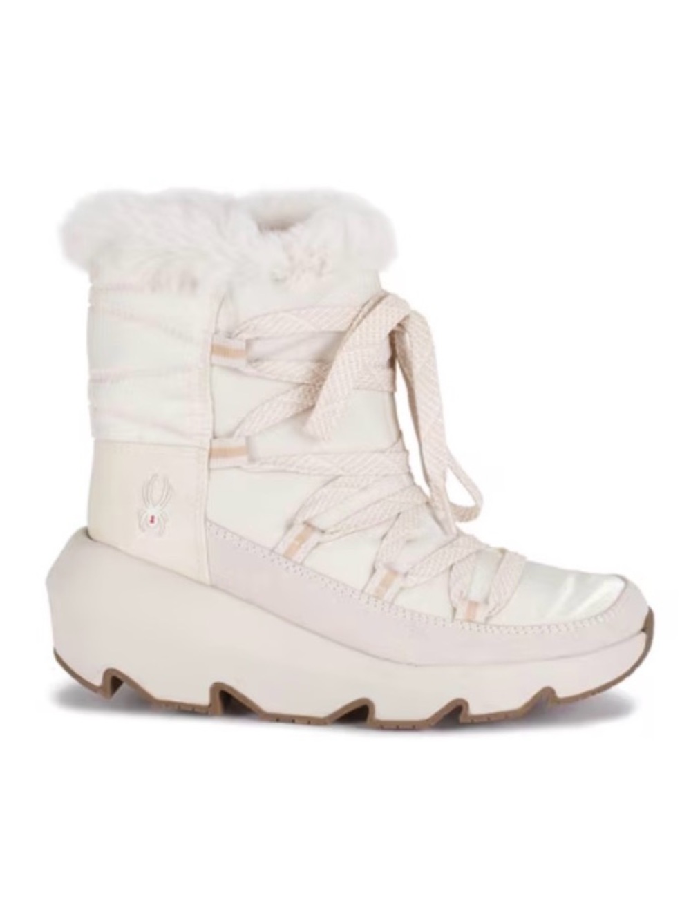 SPYDER White Faux-Fur Lined Winter Lace-Up Boot NEW Sz 7